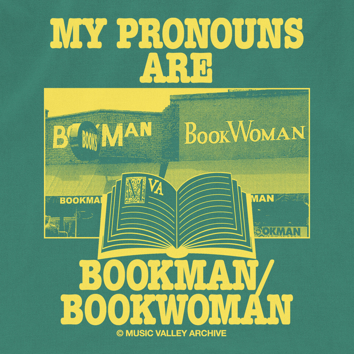 My Pronouns are BookMan/BookWoman Long Sleeve tee