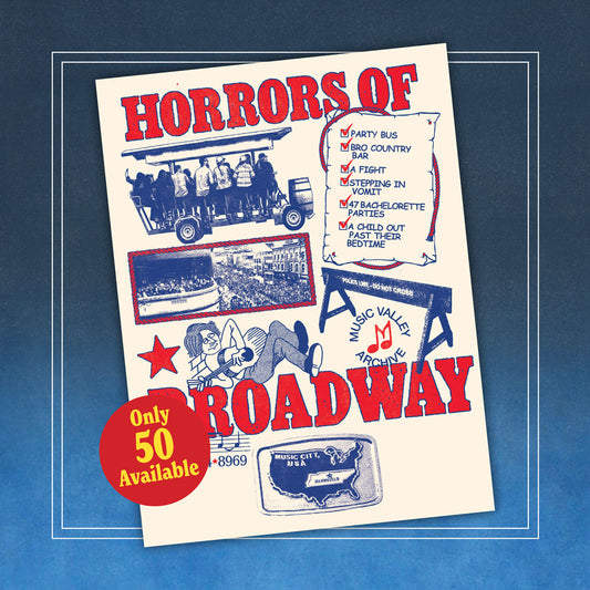 Horrors of Broadway poster - 18x24