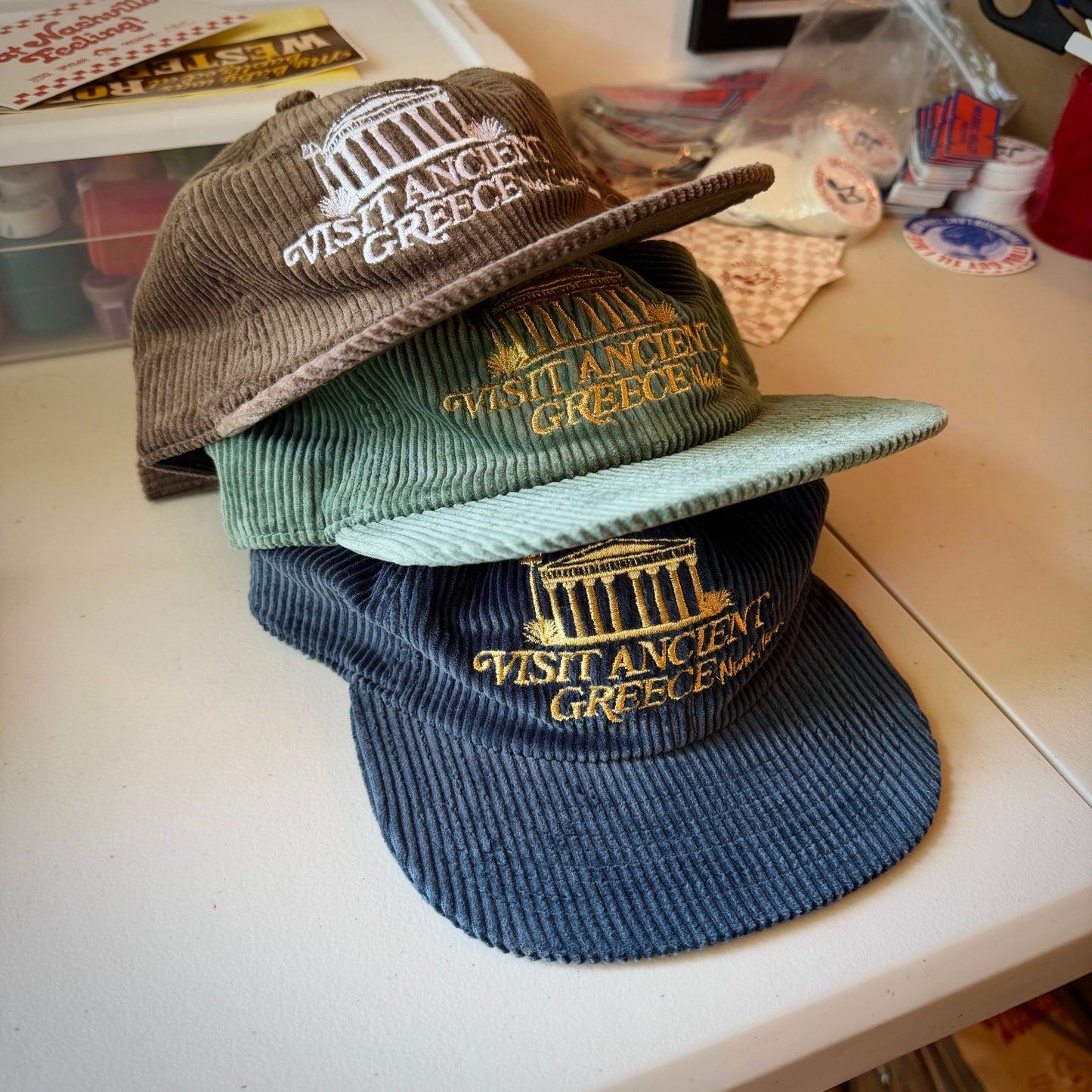 Visit Ancient Greece Corduroy Hat