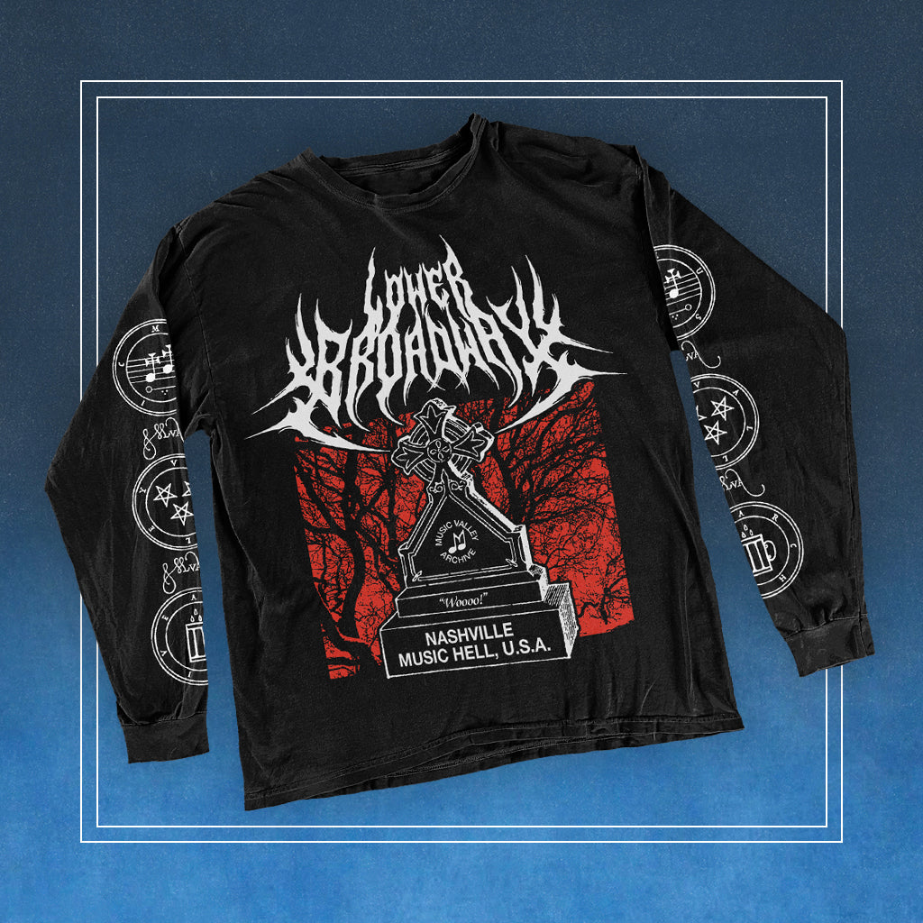 Lower Broadway Black Metal Long Sleeve tee