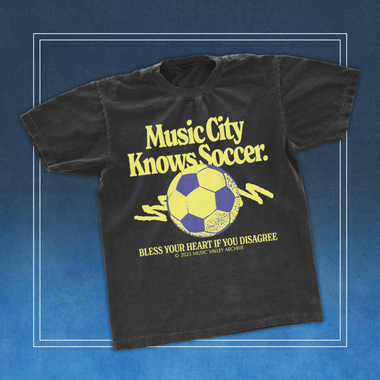 Music City Knows Soccer tee