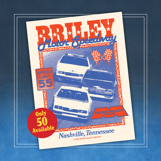 Briley Speedway poster - 18x24
