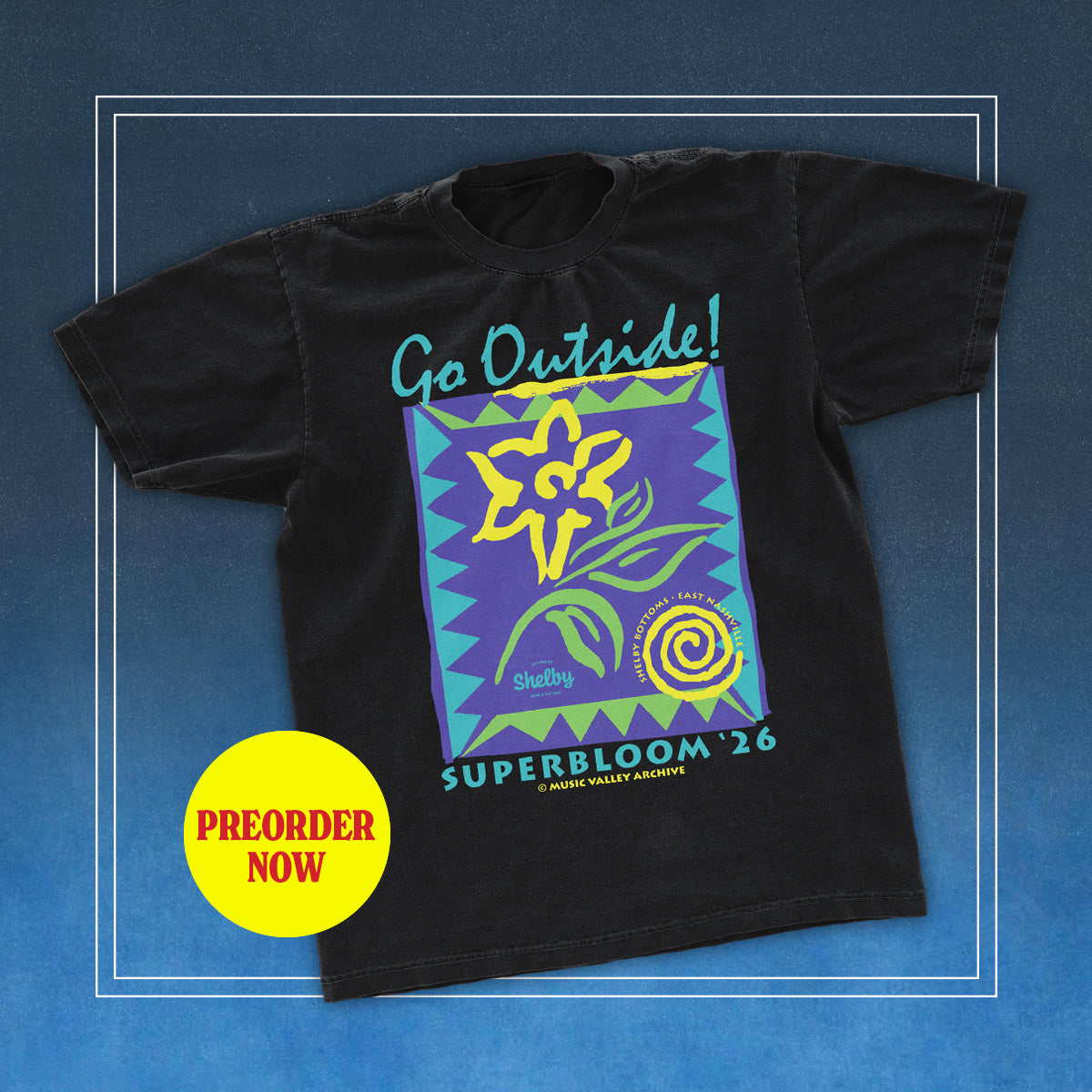 Shelby Bottoms Superbloom '26 Go Outside! tee — PREORDER