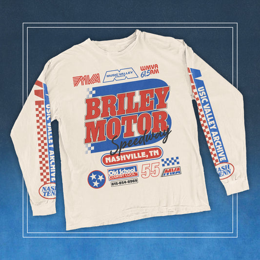 Briley Motor Speedway "Racer" Long Sleeve tee