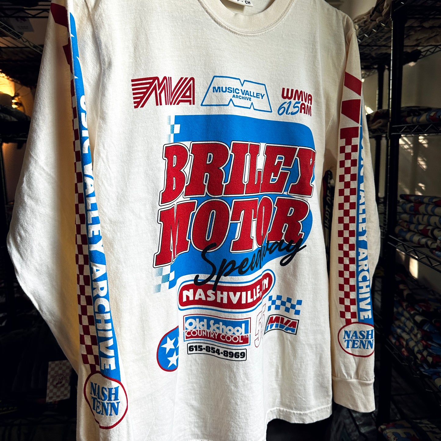 Briley Motor Speedway "Racer" Long Sleeve tee