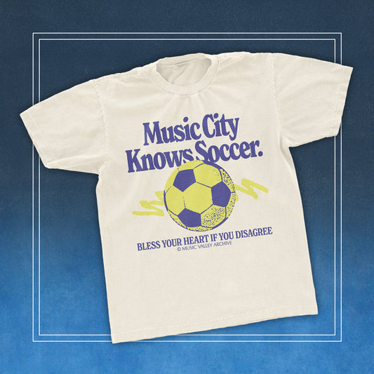 Music City Knows Soccer tee